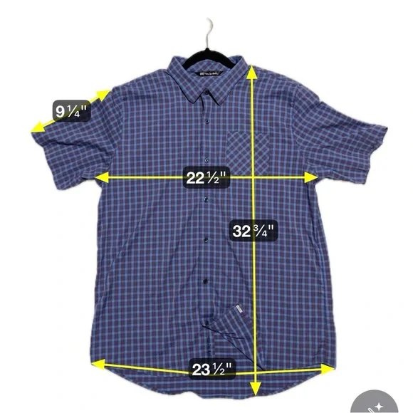 Travis Mathew Quiet-Luxury Micro-Plaid Golf-Core Stretch Shirt Preppy Blue XXL - Picture 5 of 10